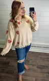 Frayed Heart Sweater