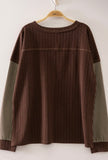 Striped Ribbed Knit Set