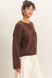 Crew Neck Loose Fit Cardigan (S-L)