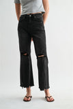 Mica-Vintage Black Distressed Crop Denim (0-3, 16w, 18w)