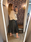 Faux Leather Midi Skirt (2x)