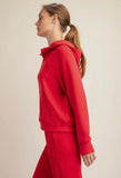 Comfy Luxe Quarter Zip Hoodie, True Red (1x)