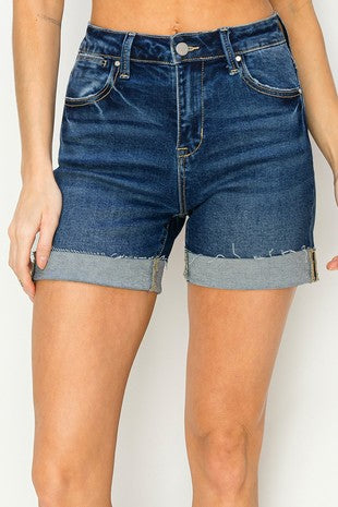 Risen- High Rise Cuffed Shorts – Camora Clothing Co.