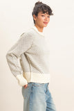 Patterned Mock Neck Sweater (S-L)