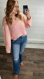 Lightweight Floral Sweater Top