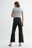 Mica-Vintage Black Distressed Crop Denim (0-3, 16w, 18w)