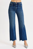 Risen-Tummy Control High Rise Ankle Straight Denim