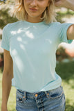 Short Sleeve Ribbed Tee-Tropical Breeze (XS-2x)