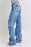 Judy Blue- High Waisted Criss Cross Dad Jean