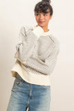 Patterned Mock Neck Sweater (S-L)