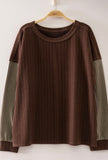Striped Ribbed Knit Set
