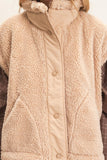 Sherpa Vest With Snap Closure, Beige (S-L)