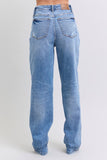 Judy Blue- High Waisted Criss Cross Dad Jean