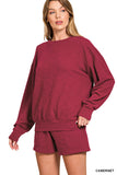 Pullover & Shorts Set, Cabernet (S-L)