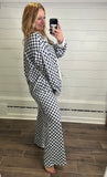 Checkered Straight Leg Lounge Pant