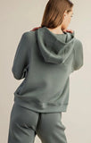 Comfy Luxe Quarter Zip Hoodie, Sage Leaf (1x, 3x)