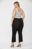 Mica- High Rise Crop Flare Black Denim