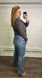 Judy Blue- High Waisted Criss Cross Dad Jean