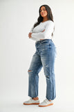 Mica- High Rise Distressed Straight Denim (0-5, 18w, 20w)