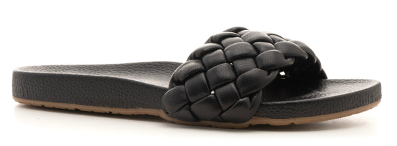 Corky's- Braided Slides, Black