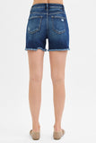 Risen- High Rise Distressed Mid Thigh Shorts