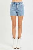 Risen- High Rise Embroidered Detail Shorts