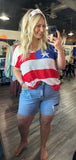 American Flag Loose Fit Knit Top (L)