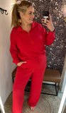 Comfy Luxe Straight Pant, True Red (S, L, 1x, 2x)