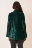 Crushed Velvet Blazer, Hunter Green (S, L, 3x)