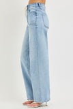 Risen-High Rise Wide Baggy Jean With Tie Waist