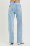 Risen-High Rise Wide Baggy Jean With Tie Waist