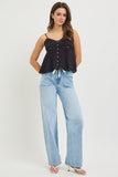 Risen-High Rise Wide Baggy Jean With Tie Waist