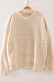 Boat Neck Oversized Knit Sweater (S-L)