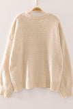 Boat Neck Oversized Knit Sweater (S-L)