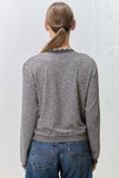 Striped Knit Scallop Trim Cardigan (S-XL)