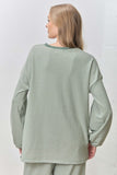 Striped Contrast Trim Set (S-XL)
