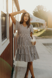 The Jemma- Charcoal Stripe