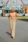 Short Sleeve Ribbed Tee-Summer Sunset (XS-2XL)