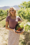 Maxi Skirt in Sunbaked Dahlia