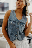 Denim Vest (S, 3X)