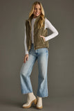 Olive Corduroy Puffer Vest (S,M,XL)