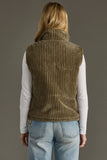 Olive Corduroy Puffer Vest (S,M,XL)