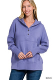 Fleece Half Snap Hoodie, Marlin (S/M, L/XL)