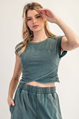 Mineral Washed Jogger Set (S, L)