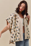 Floral Sherpa Vest (S-XL)