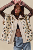 Floral Sherpa Vest (S-XL)