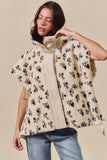 Floral Sherpa Vest (S-XL)