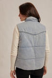 Denim Puffer Vest