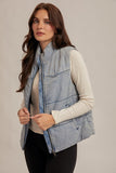 Denim Puffer Vest