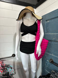 Solid Side Cutout 2 Piece Swimsuit (S-L, 1x, 2x)